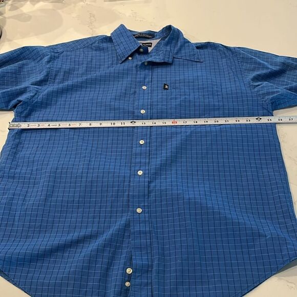 Tommy Hilfiger blue SS button front shirt - Picture 4 of 5